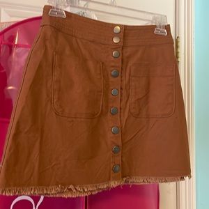 Madewell brown/tan denim skirt